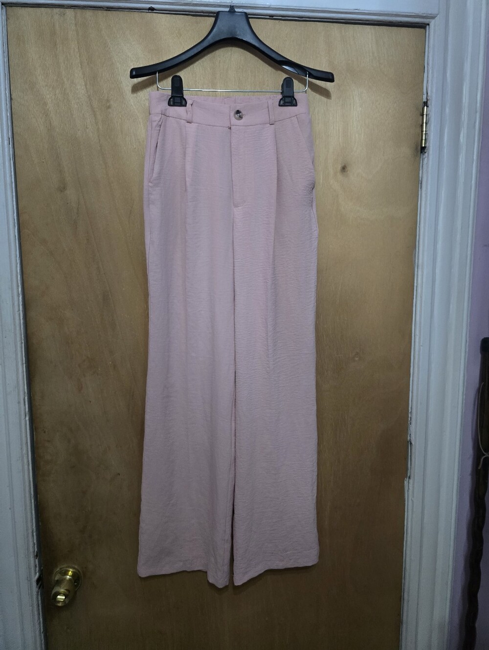 Streetwear Society Blush Pink Wide-Leg Trousers